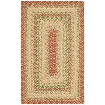 Safavieh 8 x 8 ft. Square Braided- Rust and Multi Hand Made Rug BRD303A-8SQ